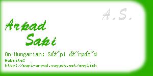 arpad sapi business card